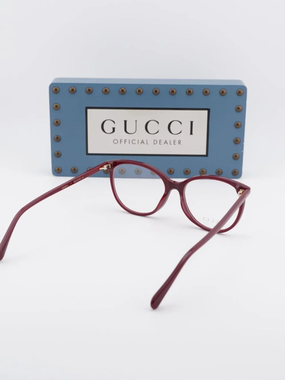 Gucci GG0550O 011 Cat Eye Eyeglasses - Burgundy 53mm